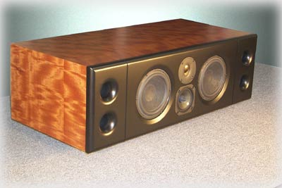 Nightingale Center Channel in Figured Makore - Meadowlark Audio