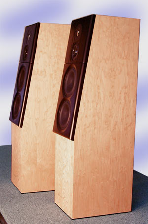 Birdseye Maple Blue Heron Loudspeakers