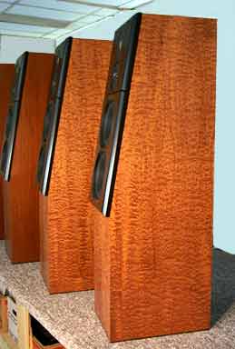 Blue Heron Loudspeakers in Pommele Sapele Side View