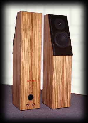 Meadowlark Audio Shearwater Speakers in Zebra Wood Finish